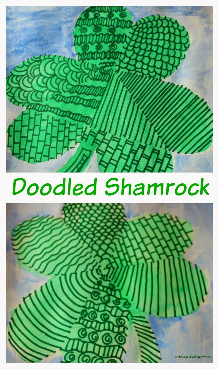 Doodled shamrock - Doodling fun for kids - sparklingbuds