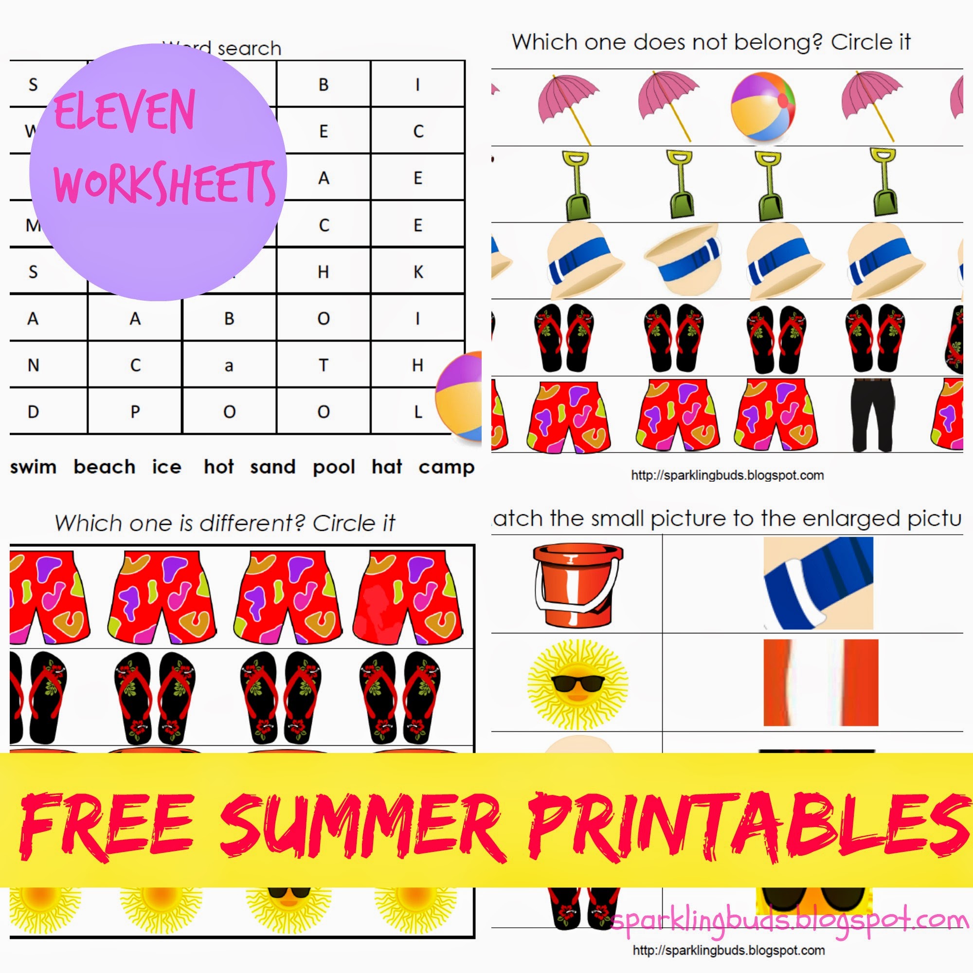 Summer Activity Sheets Printable