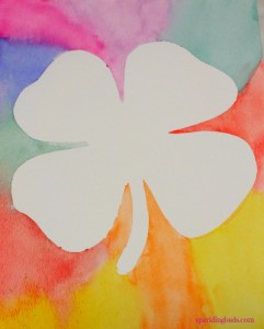 Watercolor techniques : Positive and Negative Shamrocks – sparklingbuds