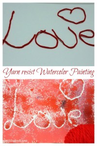 Easy art ideas : Yarn resist painting – sparklingbuds